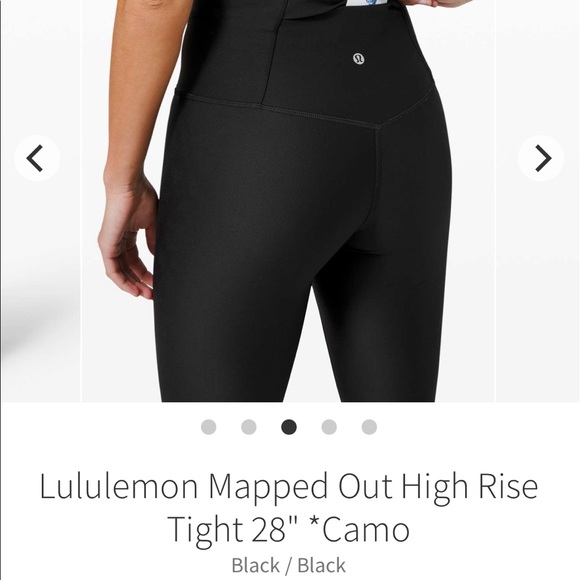 Lululemon yoga leggings - 
MAPPED OUT HIGH RISE TIGHT 28" *CAMO in black - Picture 6 of 7